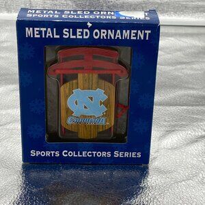 Christmas‎ Ornament University North Carolina Tar Heels Metal Sled Sports